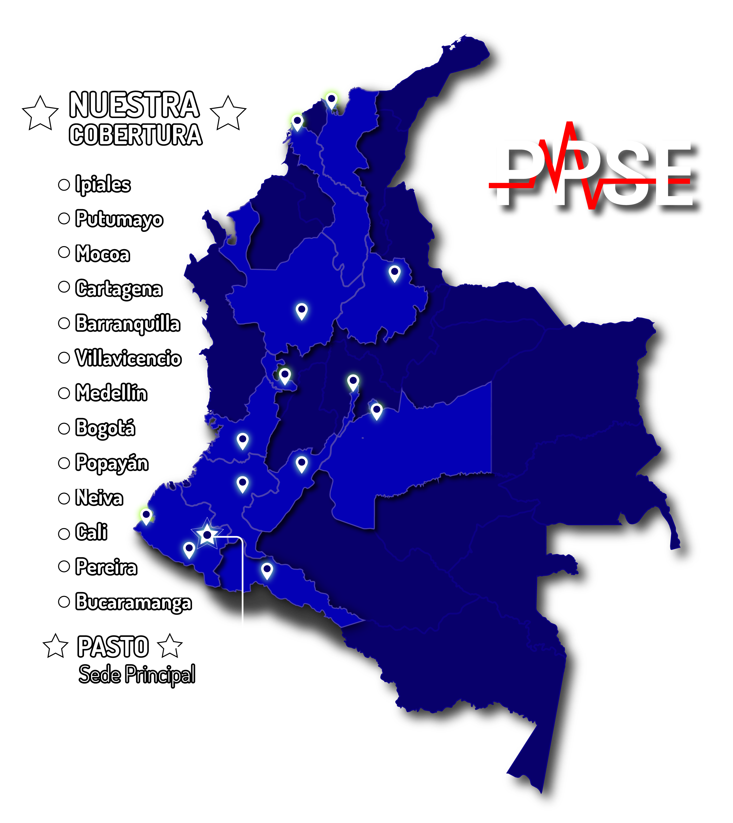 Mapa Servicios poligraficos pasto poligrafia servicios empresariales